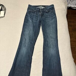 7 For All Mankind Dark Blue Flare Jeans
